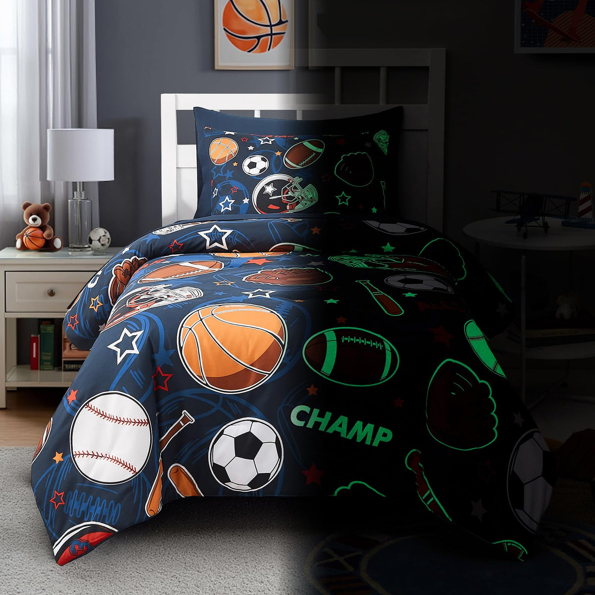 Wink Deer twin comforter set oeko-tex certified soft fabric for safety.