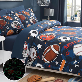 Wink Deer twin comforter set sun-activated glow feature boosts night-time visibility.