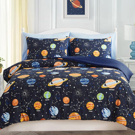Wink Deer Twin Comforter space glow pattern glows softly for nighttime wonder