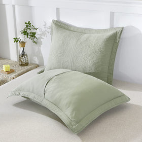 WINLIFE pillow sham embroidery accent demonstrates tasteful style for any bedroom