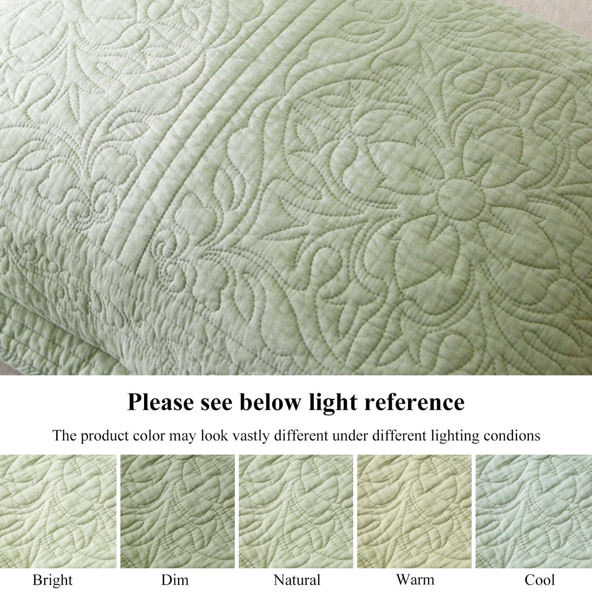 WINLIFE solid color sham complements existing decor with versatile sage green shade