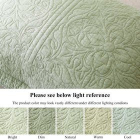 WINLIFE solid color sham complements existing decor with versatile sage green shade