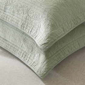 WINLIFE quilted pillow sham stitching detail adds durable, refined finish