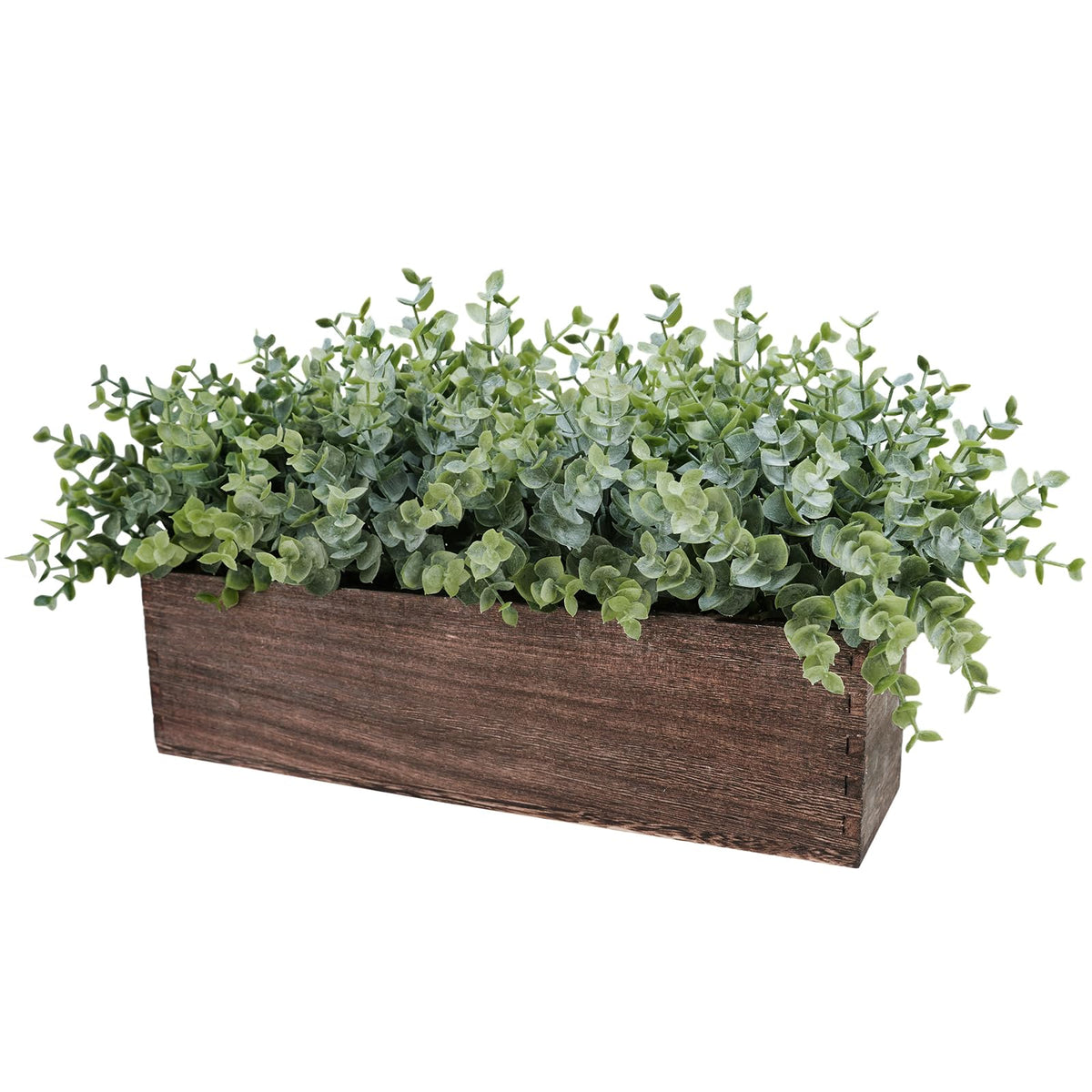 Winlyn 14-inch eucalyptus centerpiece displayed on a dining table for style.