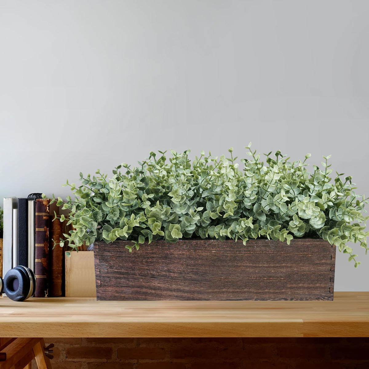 Winlyn durable plastic eucalyptus preserves greenery with low maintenance.