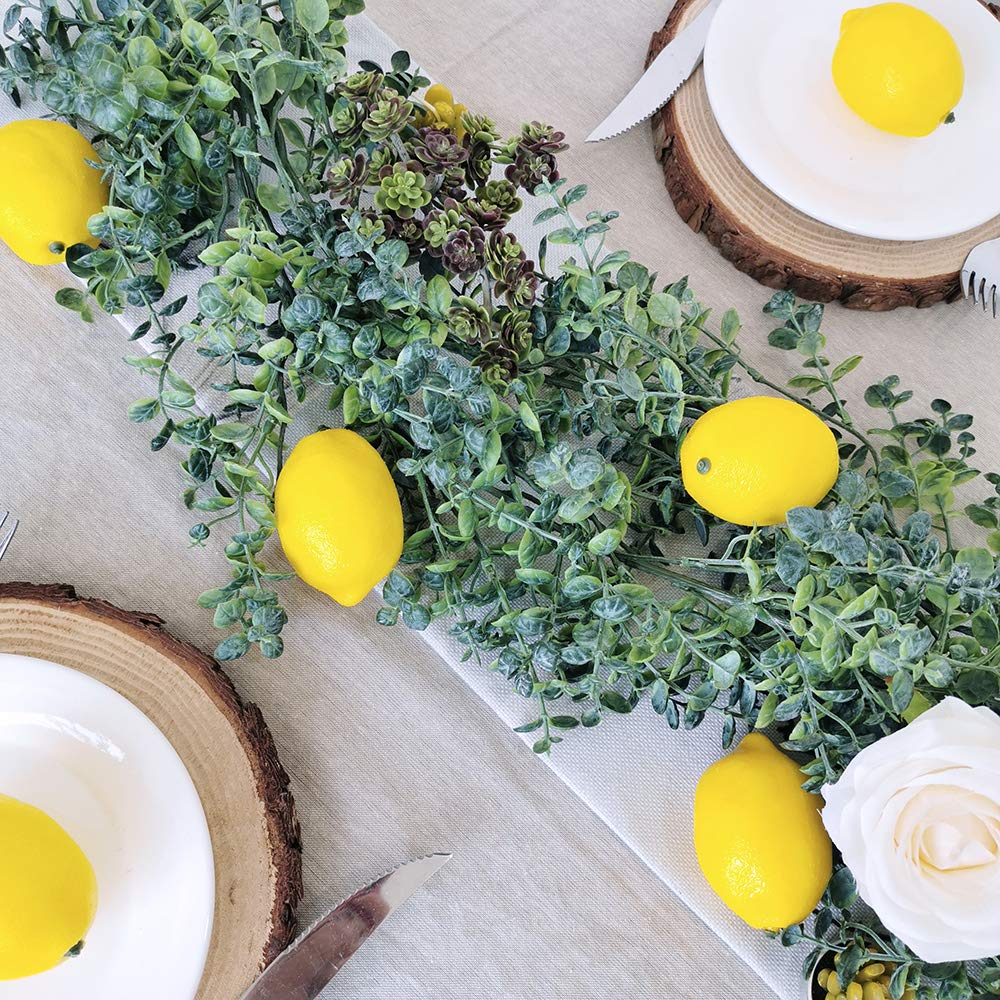 Winlyn lemon-faux-fruits table scatter perfect for summer tablescapes and wreaths.