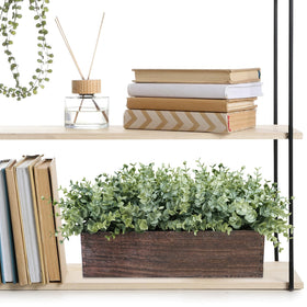 Winlyn living room mantel decor elevates ambiance with natural texture.
