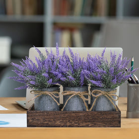 Winlyn multi-use galvanized pots offer storage or crafting organization.