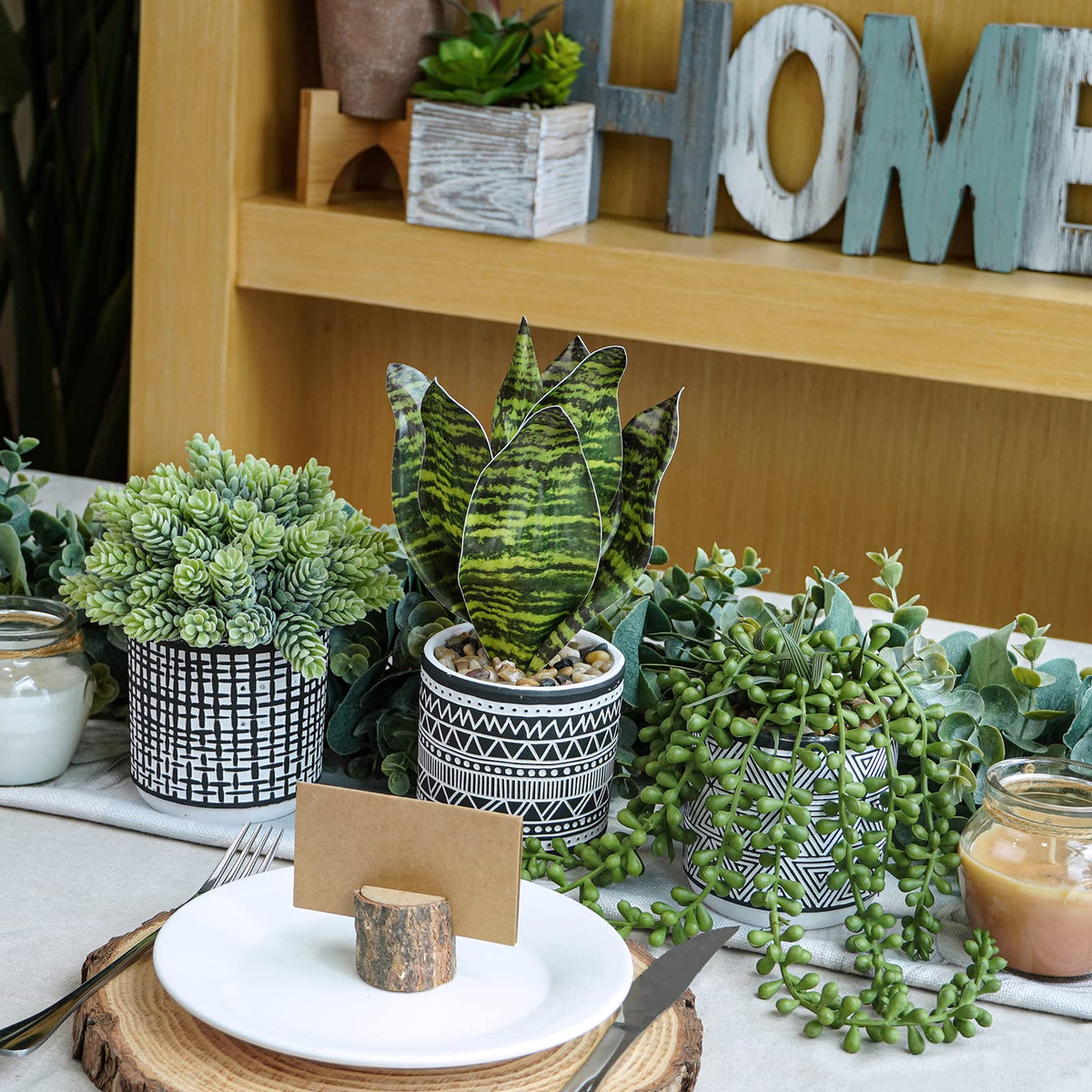 Winlyn wedding favors idea with lasting decorative greenery.