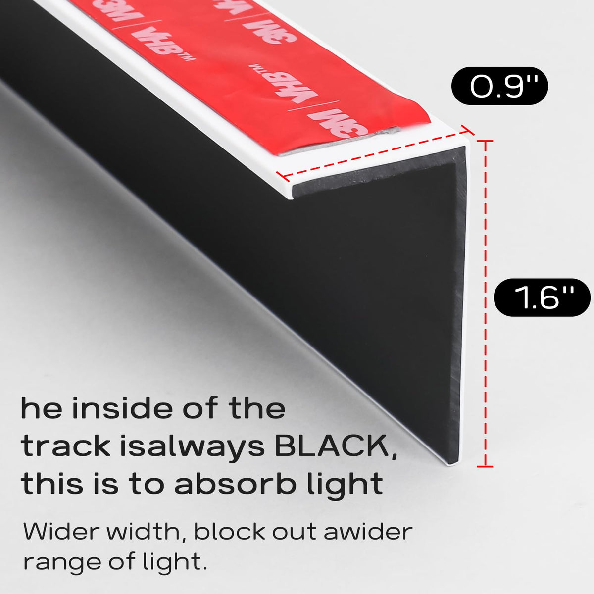 WINSMAR 100 percent light blocking perimeter along blinds for darker rooms.