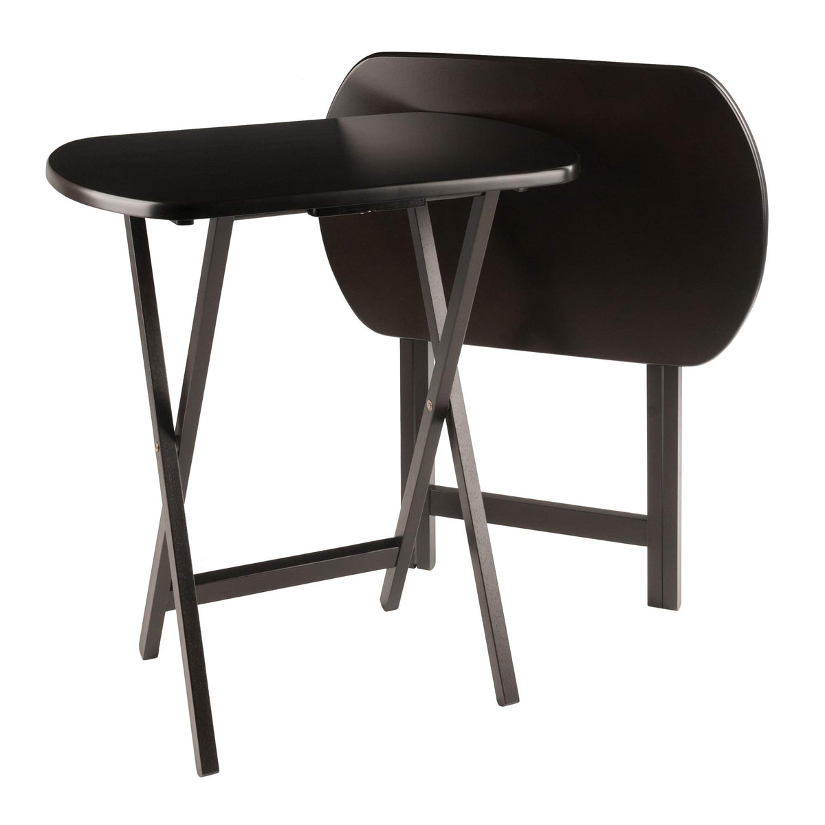 Winsome Corbett folding snack table with oblong top for flexible living-room use.