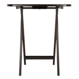 Winsome Corbett snack tables in a living room setup, showcasing sturdy construction.