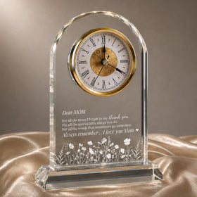 WinTaim Mom Glass Clock in an elegant gift box, ready to gift.