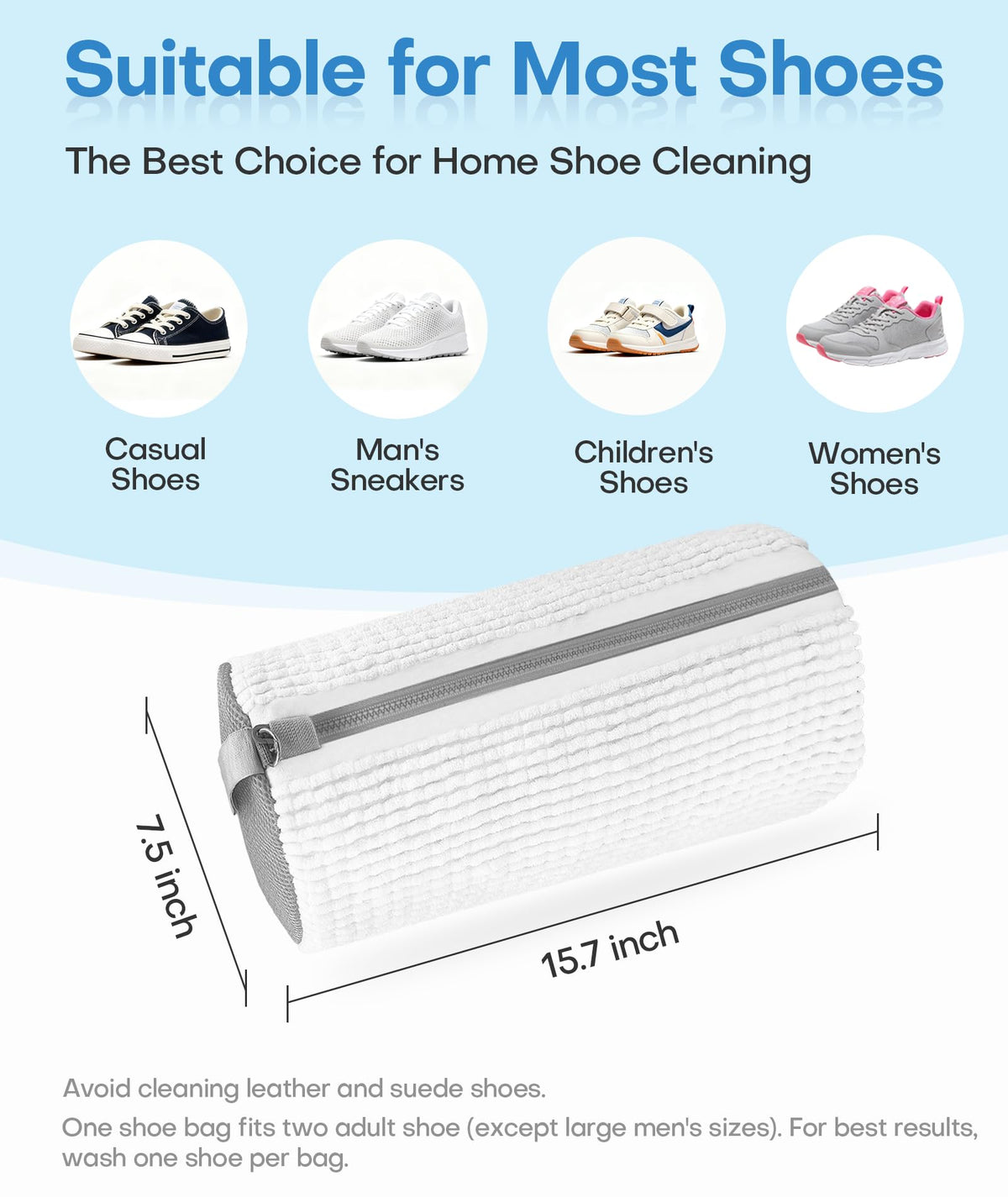 WIOGB bundle with 2 shoe bags and 3 laundry bags covers needs.