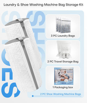 WIOGB microfiber shoe washing bag delivers gentle, thorough cleaning.