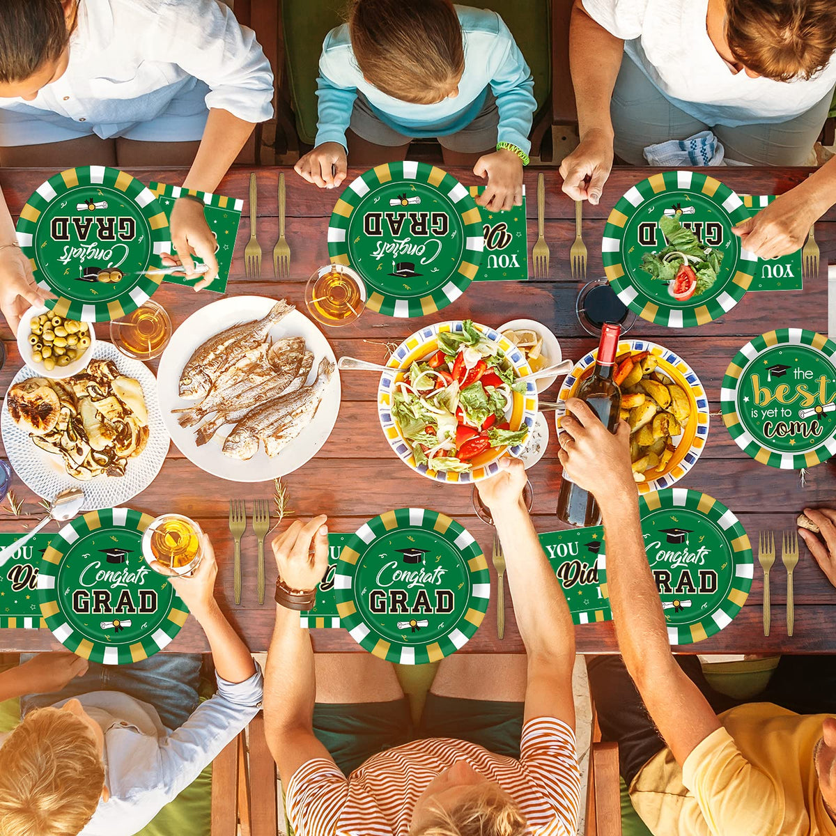 Wiooffen all-in-one grad party kit serves 50 guests