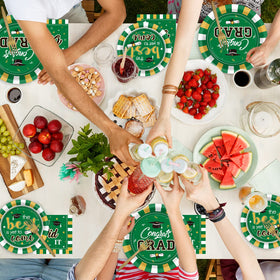Wiooffen green gold grad party decor complements photos