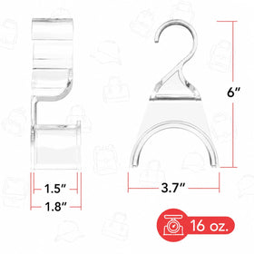 Wiosi acrylic purse hanger for durable closet display and protection
