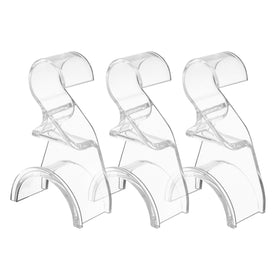 Wiosi Handbag Hanger 3 Pack in clear acrylic for closet organization