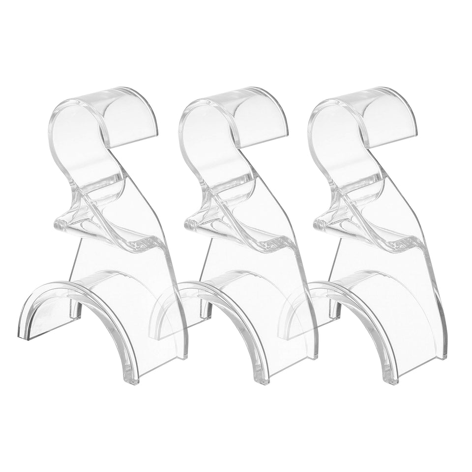 Wiosi Handbag Hanger 3 Pack in clear acrylic for closet organization