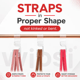 Wiosi handbag hanger setup boutique display