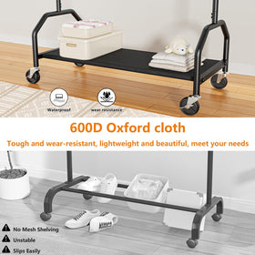Wiracks wide-capacity rack supporting up to 130 lbs of clothing