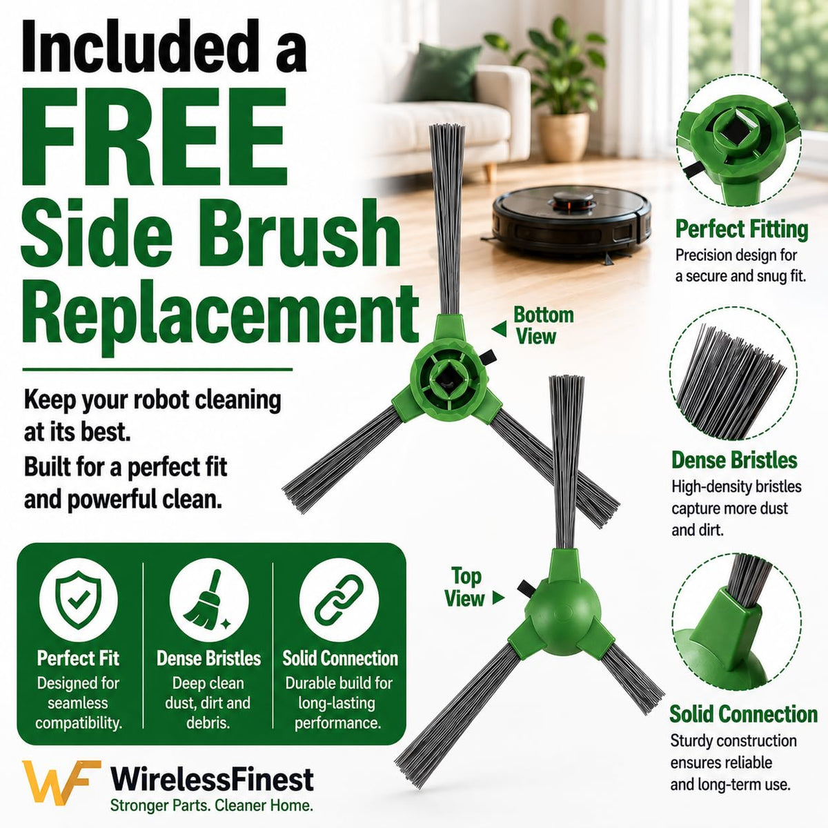 WirelessFinest 3-prong connector notice ensures correct compatibility