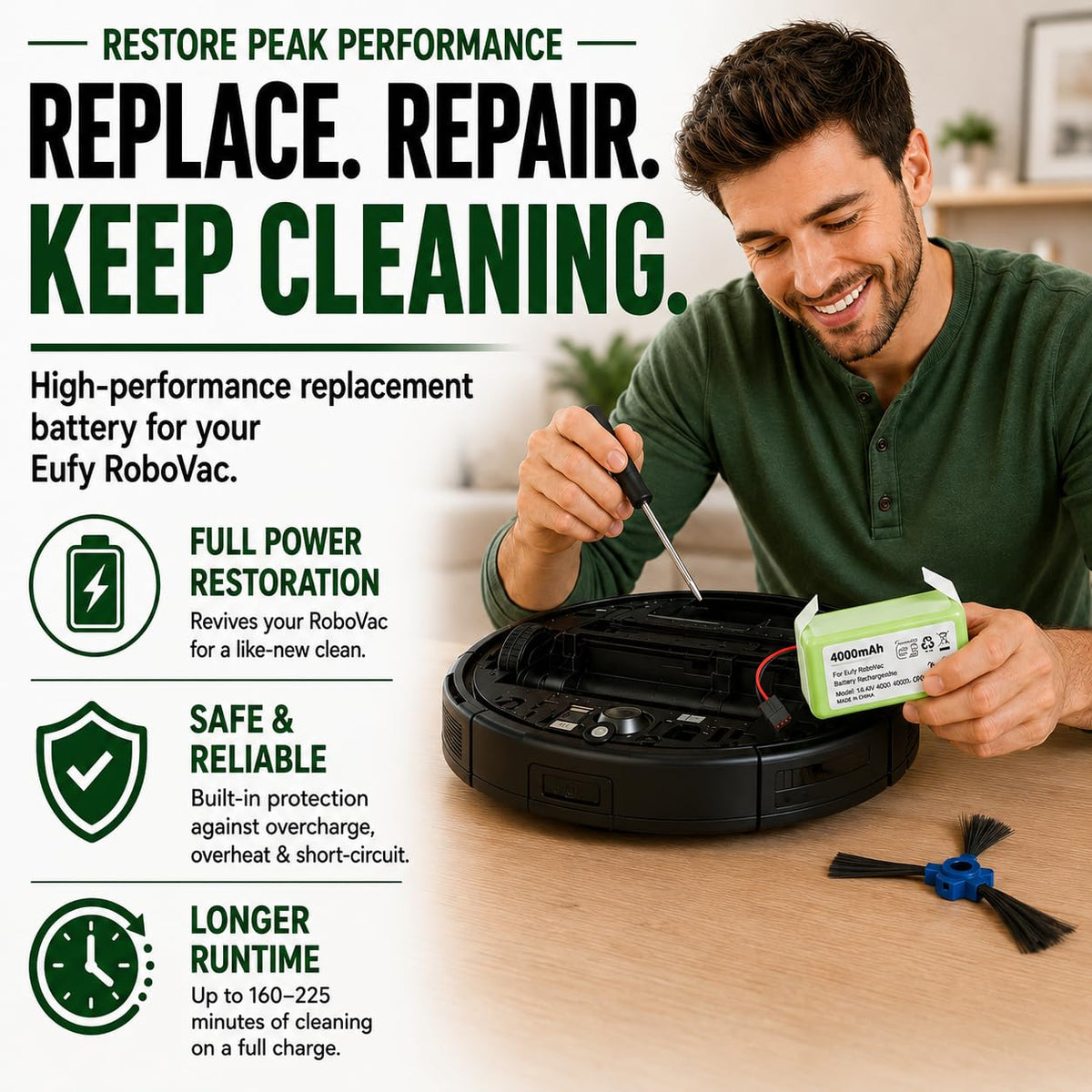WirelessFinest easy-install kit with screwdriver and brush included