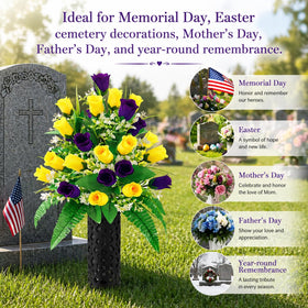 Wironlst cemetery vase with drainage design to prevent water buildup outdoors.