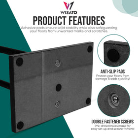 WISATO easy-assembly towel rack with pre-drilled holes for quick setup.