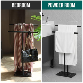 WISATO SUS304 stainless steel construction resists rust with heavy towels.