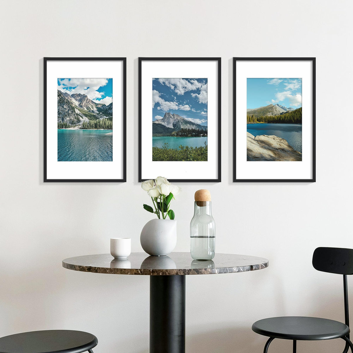 Wiscet 11x17 frame with mat for 8x12 photos enables organized wall displays
