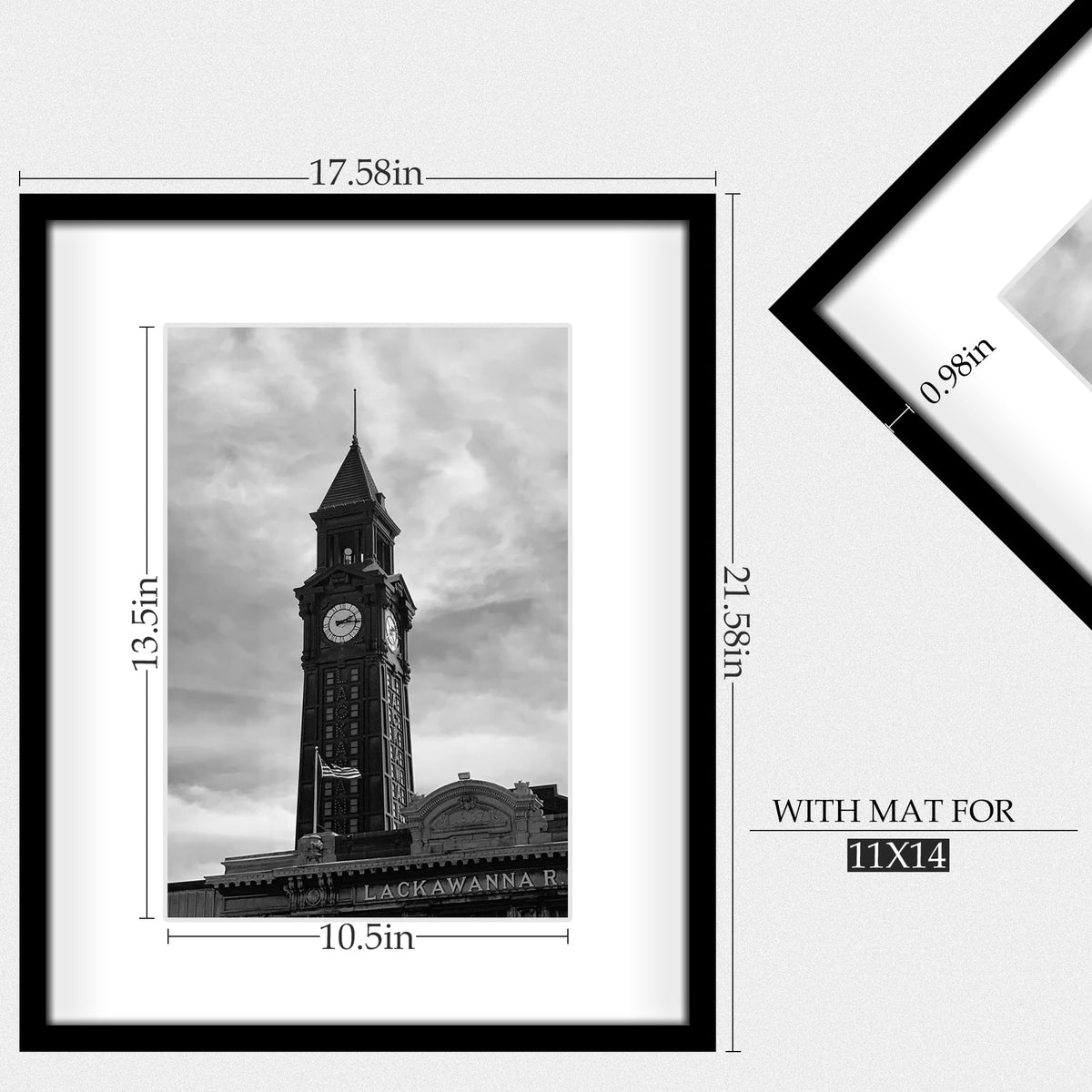 Wiscet 16x20 frame set3 without mat for 16x20 poster display.