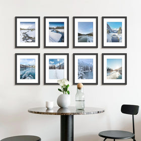 Wiscet black frame complements photos and art in any room