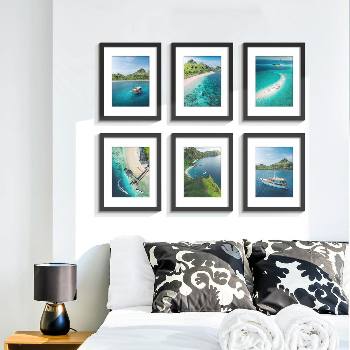 Wiscet frame with mat displays a 6x8 photo for layered memories