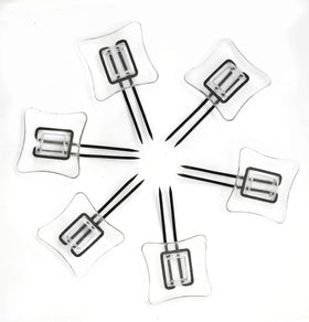 Wise Linkers rug pins pack-6 anchors securing a rug over an underlay for stability.