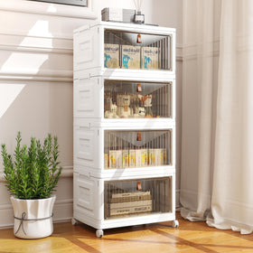 Wise Oannes closet organization idea using stackable bins.