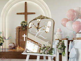 Wiserset antique baroque arch with brass frame adds timeless charm