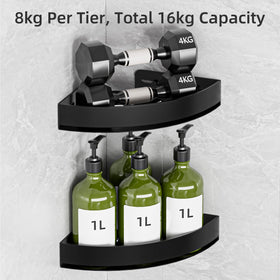 Wisfame corner shelf system supports up to 20 lb per tier