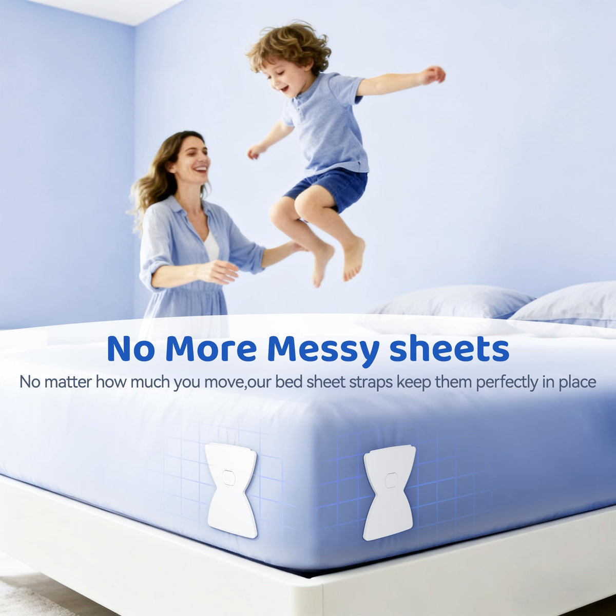 WishBay 4-pack keeps sheets smooth at every corner.