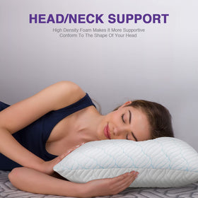 WishSmile high-density memory foam contour supports neck alignment