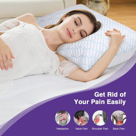 Wishsmile pillow with sleep-position guidance suitable for multiple sleeping positions.