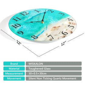 WISKALON 12-inch glass dial with white numerals for easy reading.