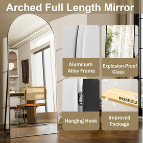 WISSMIELS aluminum alloy frame resists humidity for bathroom durability.