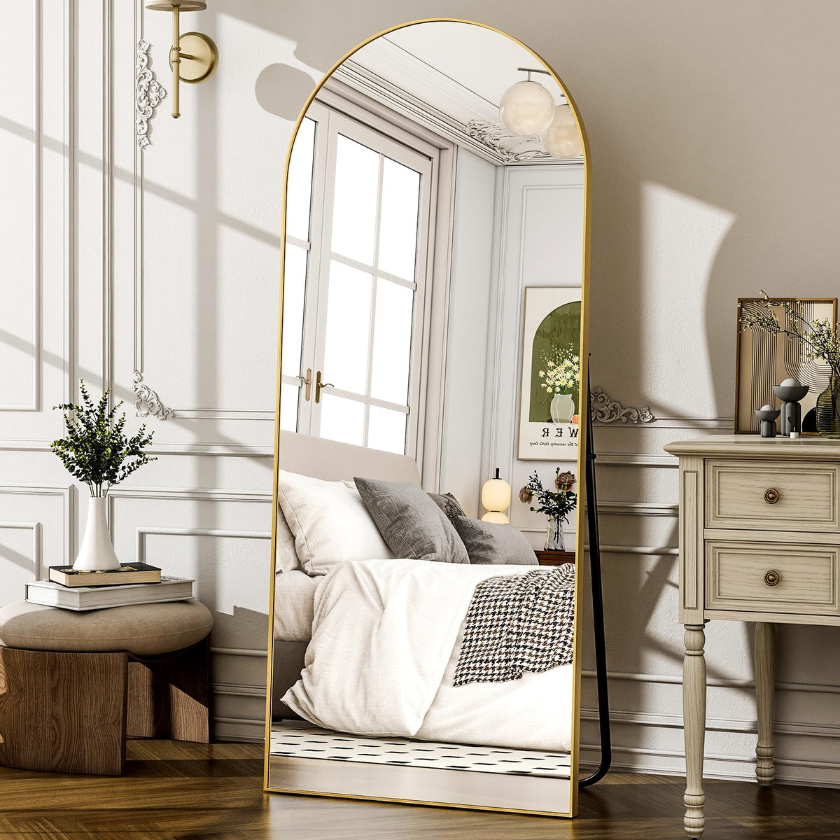 WISSMIELS wall-mount or floor-mirror setup for flexible room arrangement