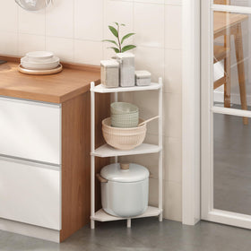 Wisuce 3-tier bamboo shelf with assembly hardware and quick setup