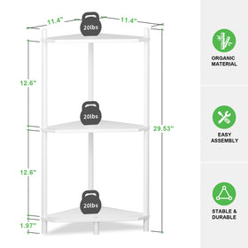 Wisuce stable triangle-base shelf designed to resist humidity