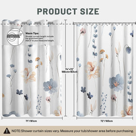 WITHLOC blue-beige floral detail enhances bathroom ambiance