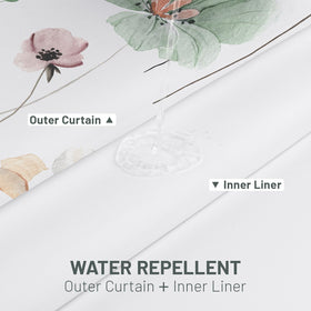 WITHLOC bottom magnets secure the curtain along the tub edge