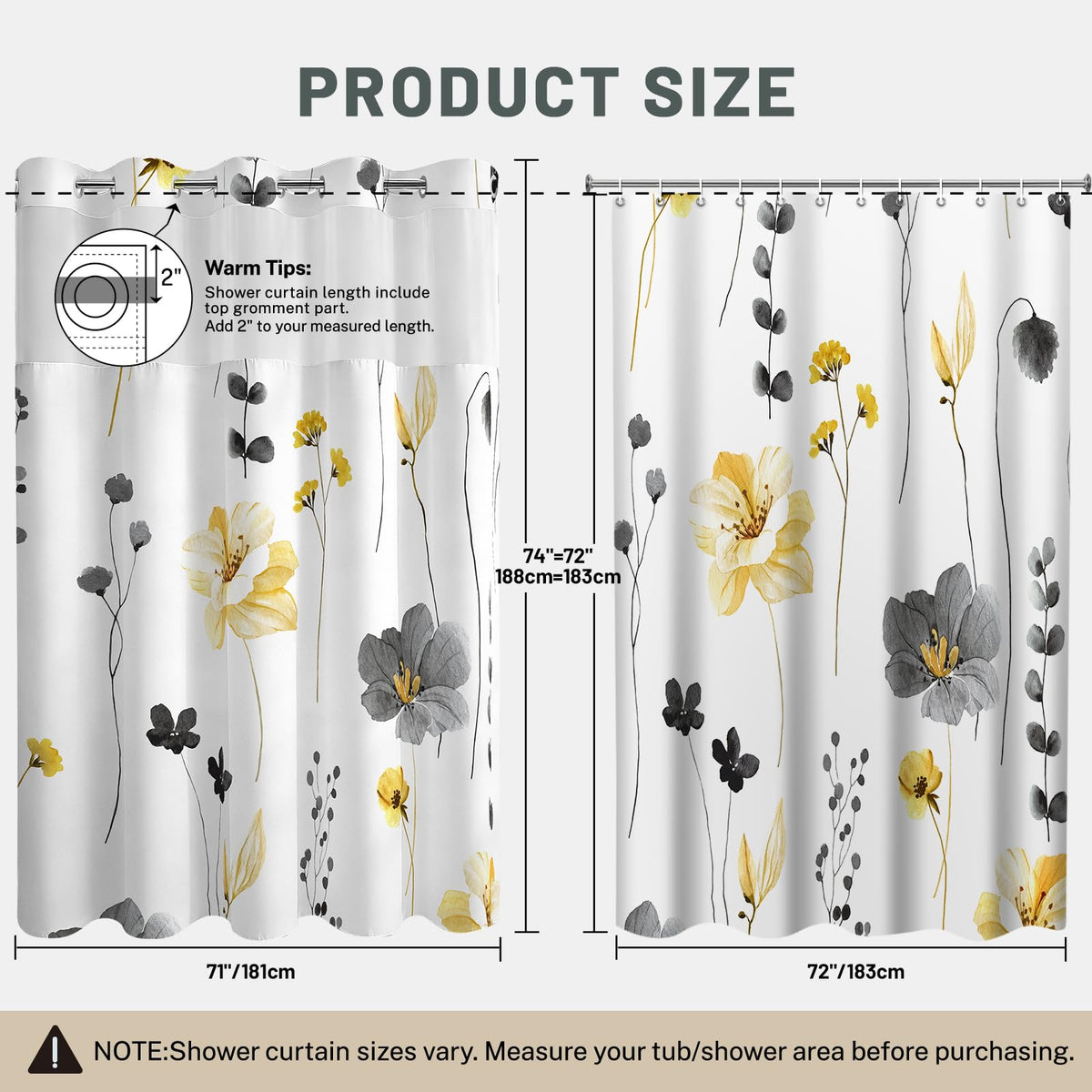 WITHLOC packaging shows curtain and liner included for quick setup
